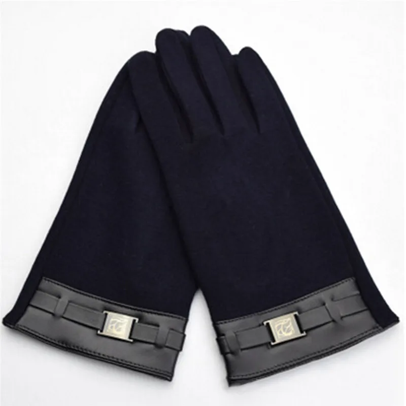 Autumn Winter Men Knitted Gloves Fashion Touched Screen Business Gloves High Quality Thicken Warm Cashmere Gloves Hot Sale