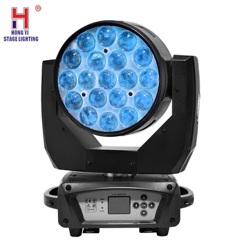 

19X15W Zoom Moving Head Light Backlight RGBW Stage Light Bee Eye LED Wash lights with DMX 512 for Dj Family Party