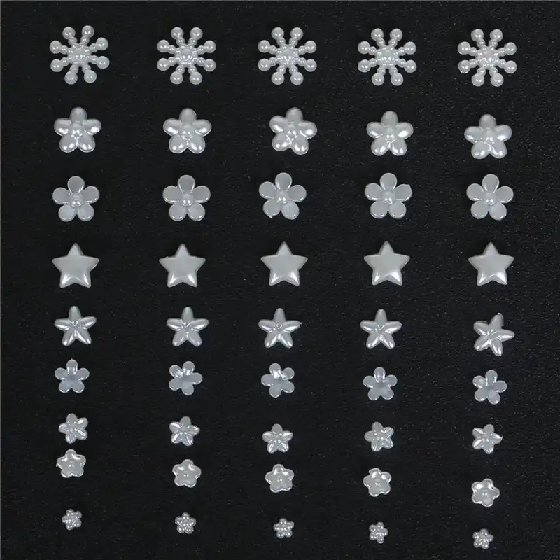 300 600 шт./пакет плоская спина кабошон Imatation Plastic ABS Pearl Flower для DIY Jewelry Beads Craft Phone