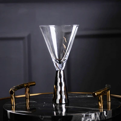 Silvery A US Artland роскошное Хрустальное коктейльное стекло высокого класса бриллиантовое свадебное бокал шампанского флейты бар Бокал Для Мартини изящный винный бокал - Цвет: Silvery A