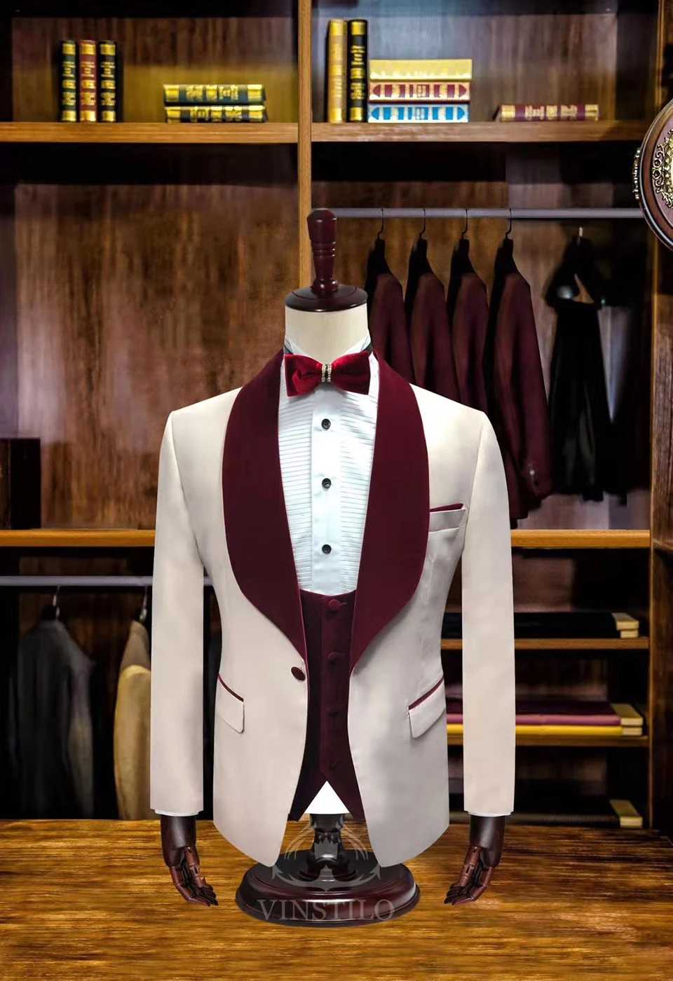 High Quality Euro size Men Suit for wedding Fashion Men Suit Slim Fit Men Suit Set 3 Piece Jacket+ Pants+ Vest