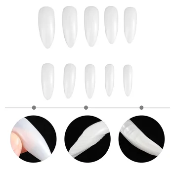 

600pcs Artificial Nail Tips Water Drop Shape Nails Full Cover Fake Nails