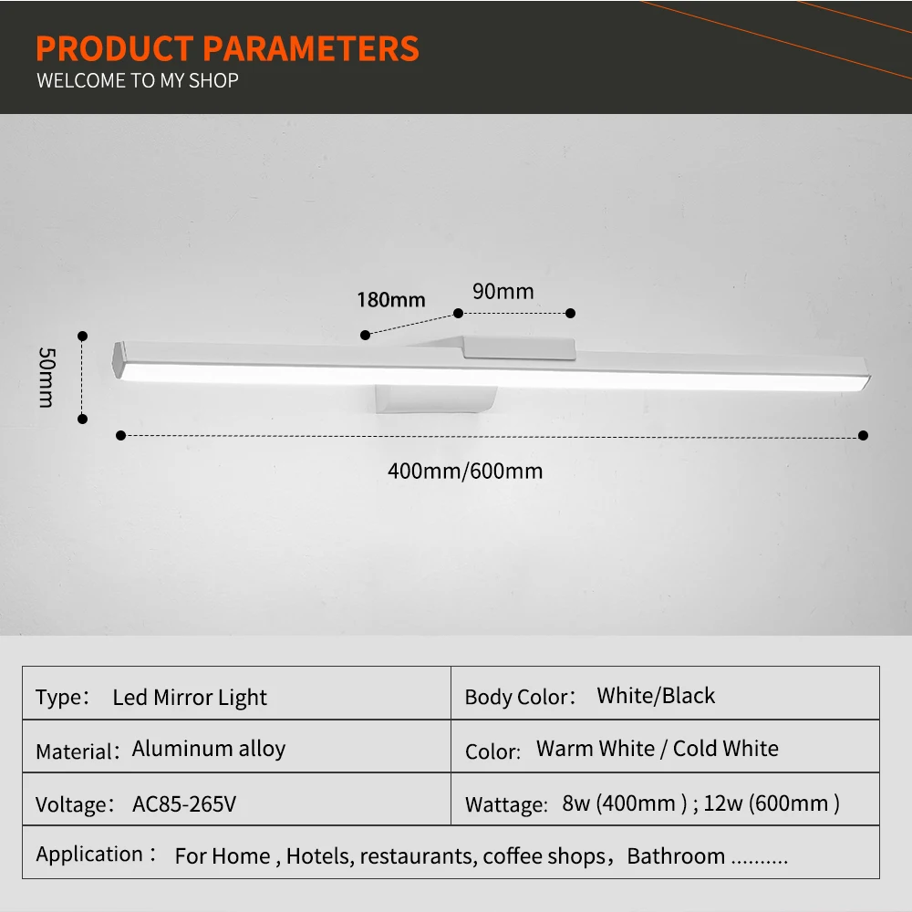 luz interior lâmpadas parede para casa banheiro