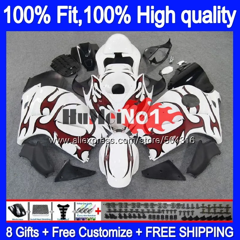Инъекции для SUZUKI GSXR 1300 Hayabusa 2008 2013 Красный Пламя 30MC. 223 GSXR-1300 GSXR1300 08 13, 14, 15, 16 лет обтекатель - Цвет: No. 1
