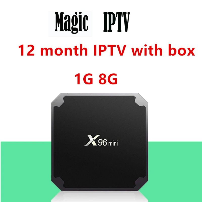 1G 8G With12M IPTV X96mini Android tv Box IP tv подписка Франция Италия арабский Бельгия Испания Швеция Скандинавская Португалия Канада США Smart IP tv M3U - Цвет: 1G 8G With12M IPTV