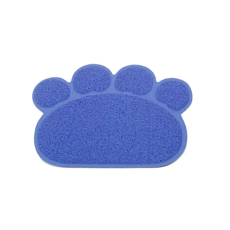 blue Коврик с принтом лапы из ПВХ для собак, кошек, подстилок для питомцев, щенков, Китти, тарелка для кормления, подстилка, противоскользящий водонепроницаемый коврик для сна, теплый коврик - Цвет: blue