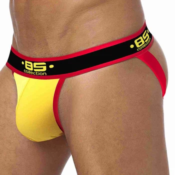 

BS Sexy Gay Underwear Men Jockstrap Mesh String Homme Thongs Breathable Mens Underwear BS174