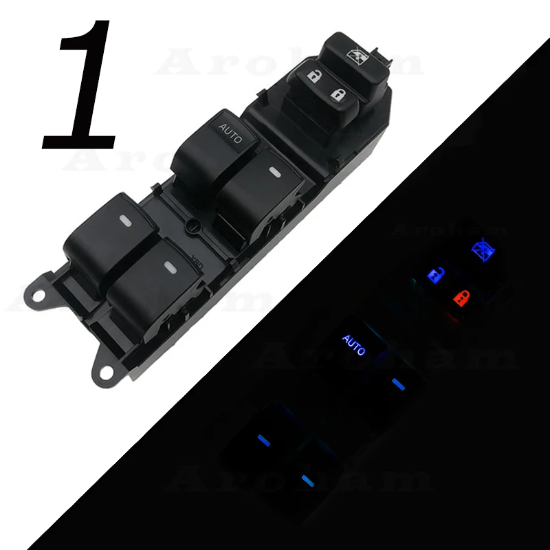 6 Navy blue Подсветка led переключатель окна пассажирский для Toyota RAV4 Camry Corolla Auris Yaris Cruiser 84820-06130 84820-02190 левое вождение - Цвет: 6 Navy blue