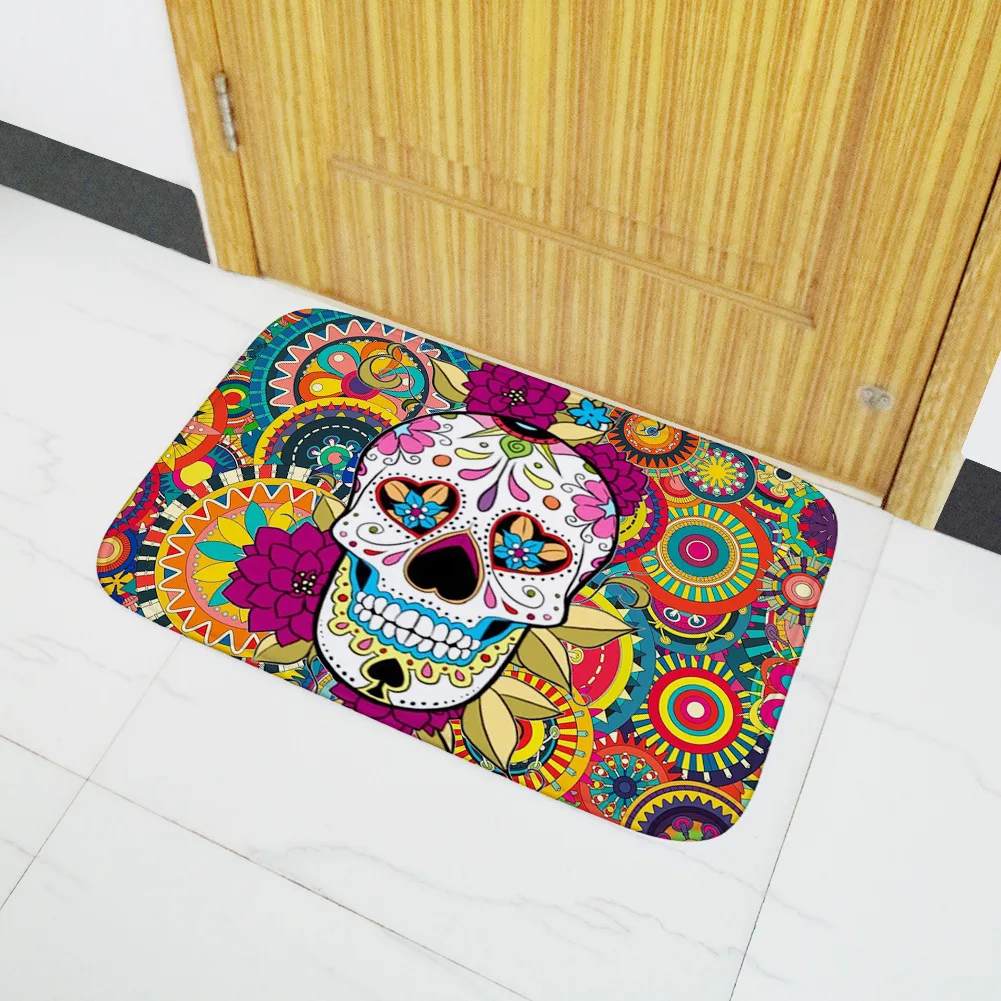 Zeegle Skull напольные коврики домашний коврик для входа нескользящий коврик для гостиной Детская спальня ковер прикроватные коврики коврик для ванной комнаты