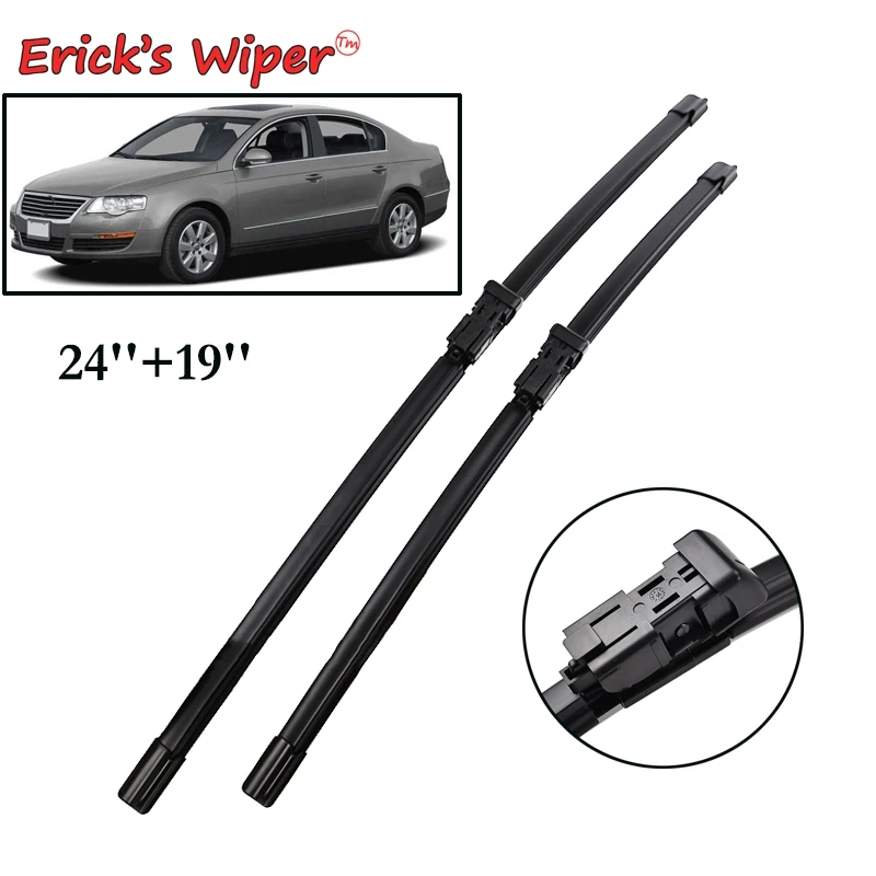 Erick's Wiper LHD Front Wiper Blades For VW Passat B6 2005 - 2011 Windshield Windscreen Front Window 24''+19'' low price auto glass