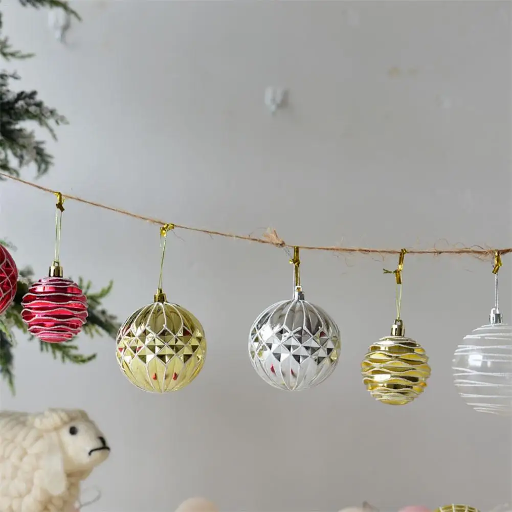 6/8cm New Christmas Tree Decoration Ball Party Christmas Decoration Painted Ball Hanging Ball Decoration New Year Decoration