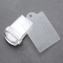 Selo Placa Raspar Removível Transparente Vedação Da Tampa de Silicone Batedor Raspador Template Manicure Ferramenta Prego(China)