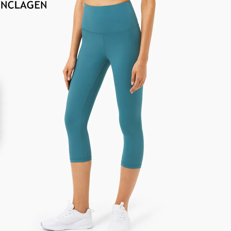

NCLAGEN 2021 New Gym High Strength Women Yoga Pants Running High Waist Tight Sports Fitness Female Sport Workout Naked Feel