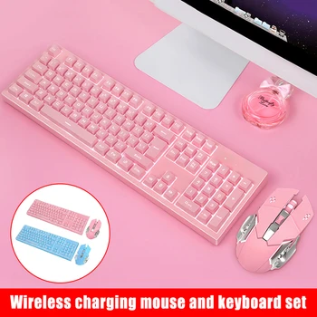 

2.4G Wireless Keyboard Mouse Combos Rechargeable Mechanical Keyboard Mice Set VH99