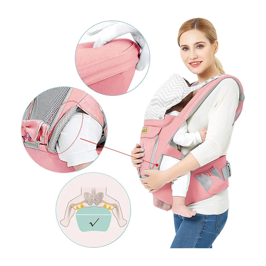 Viedouce ergonomic front facing baby newborn wrap hipseat carrier nest organic breathable sling waist cotton baby carrier bag Viedouce ergonomic front facing baby newborn wrap hipseat carrier nest organic breathable sling waist cotton baby carrier bag