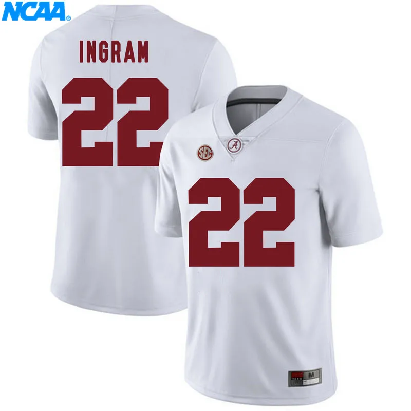 Новое поступление, высокое качество, футболка Alabama Landon Collins#26 Mark Ingram#22, спортивные майки, S-XXXL - Цвет: 8