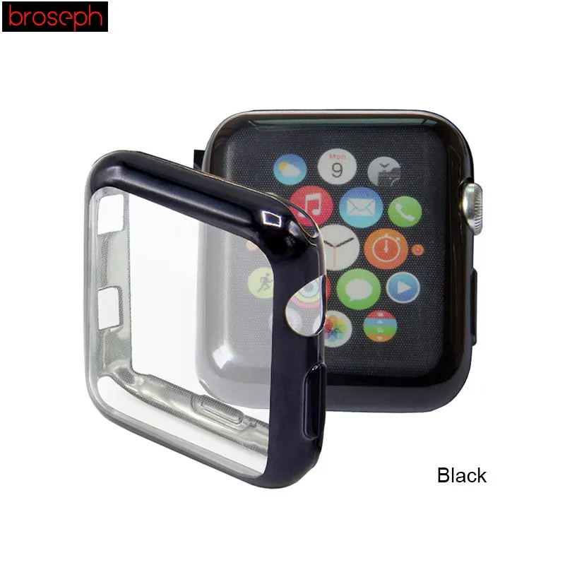 Защитный чехол для экрана Apple Watch 3 band 38 мм 42 мм TPU Защитная оболочка крышка Рамка для iwatch Series 1 2 3 Полный Чехол