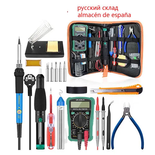 hot air rework station 80W Digital Electric Soldering Iron Kit Set Temperature Adjustable 220V 110V Soldering Tool Heater Soldering Iron Tip Rework electric welding Welding Equipment