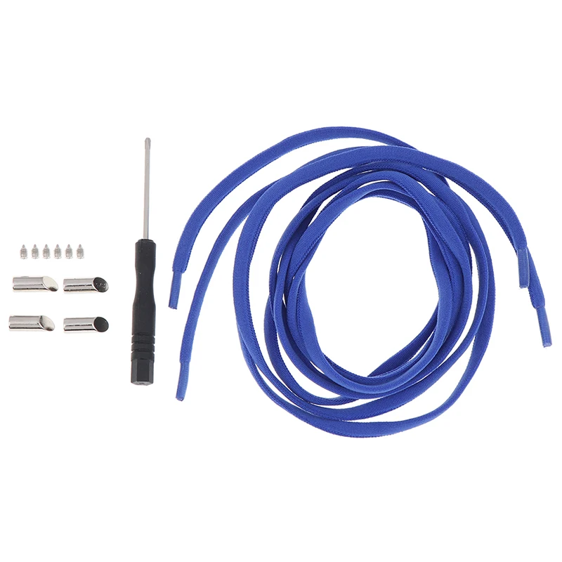 Royal Blue 1 пара быстросохнущих кроссовок для детей и взрослых, эластичный шнурок, шнурки без завязок, шнурки для обуви, одноцветные полукруглые шнурки - Цвет: Royal Blue