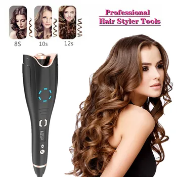 

Automatic Hair Curler iron Curling Iron USB Rechargeable Air Curler for Curls Waves LCD Display Ceramic Curling Wave Curler
