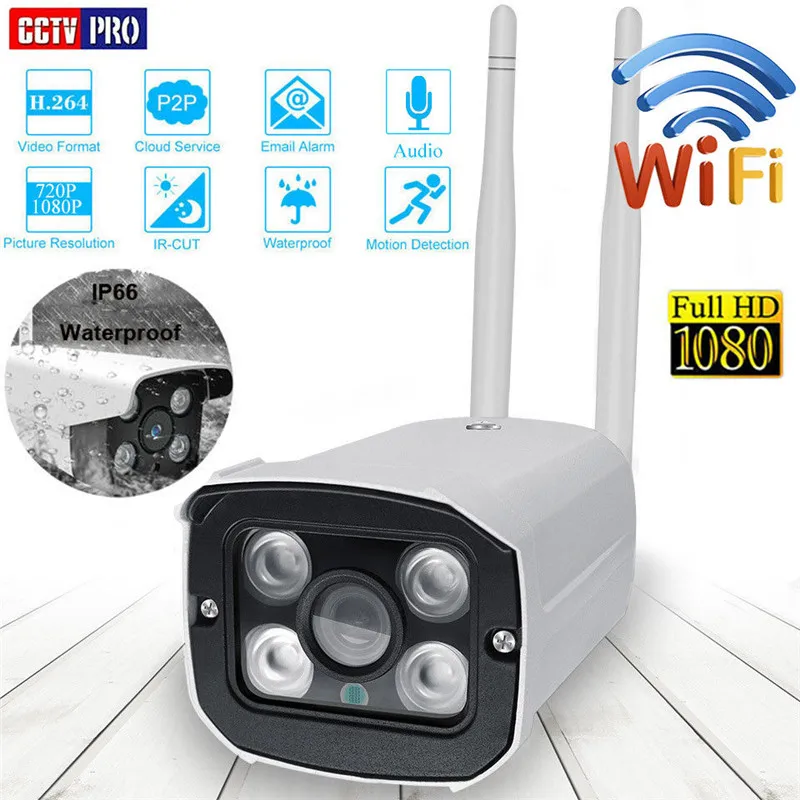 

HD 1080P WIFI SD Card IP Camera Outdoor Waterproof Home Security IR Night Vision Surveillance Camera Mobile Phone Remote Check