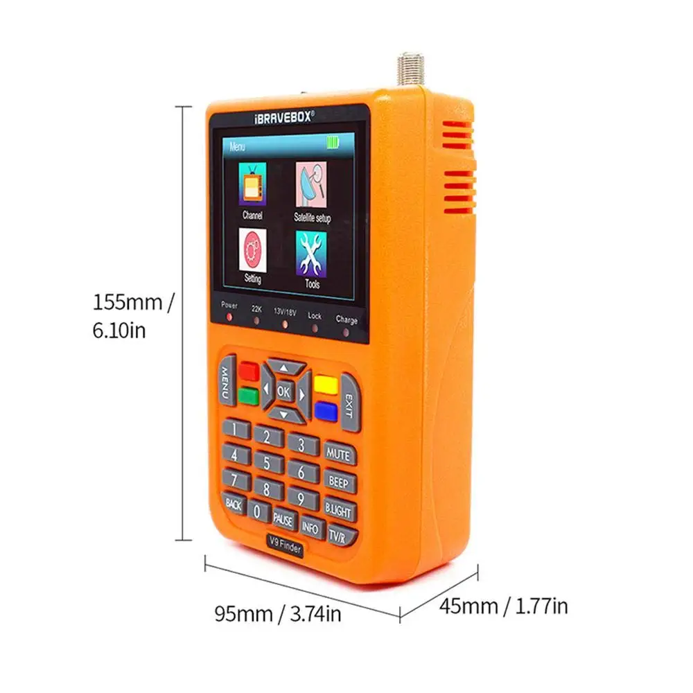 FTA спутниковый искатель V9 Finder DVB-S/S2 HD MPEG-4 высокой четкости с 3,5 дюймовым ЖК V8 Finder обновленный спутниковый сигнальный искатель