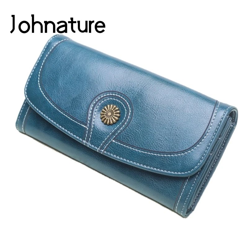 

Johnature Womens Wallets And Purses 2019 New High Quality Pu Leather Hand Wallet Vintage Solid Color Hasp Women Phone Purse