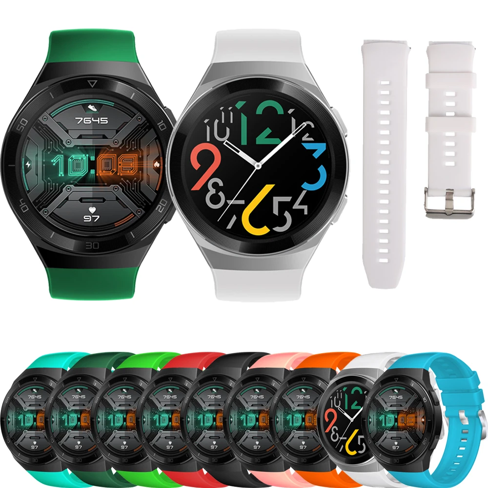

13 Colors Sports silicone strap for Huawei GT2e 46mm Original replacement strap for Huawei GT2e 22mm silicone strap Accessories