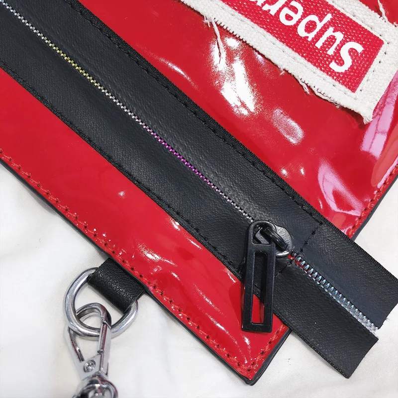 

2018 New Style Fashion Korean-style Contrast Color Square Sling Bag Folding Dual Purpose Bag Clutch Bag