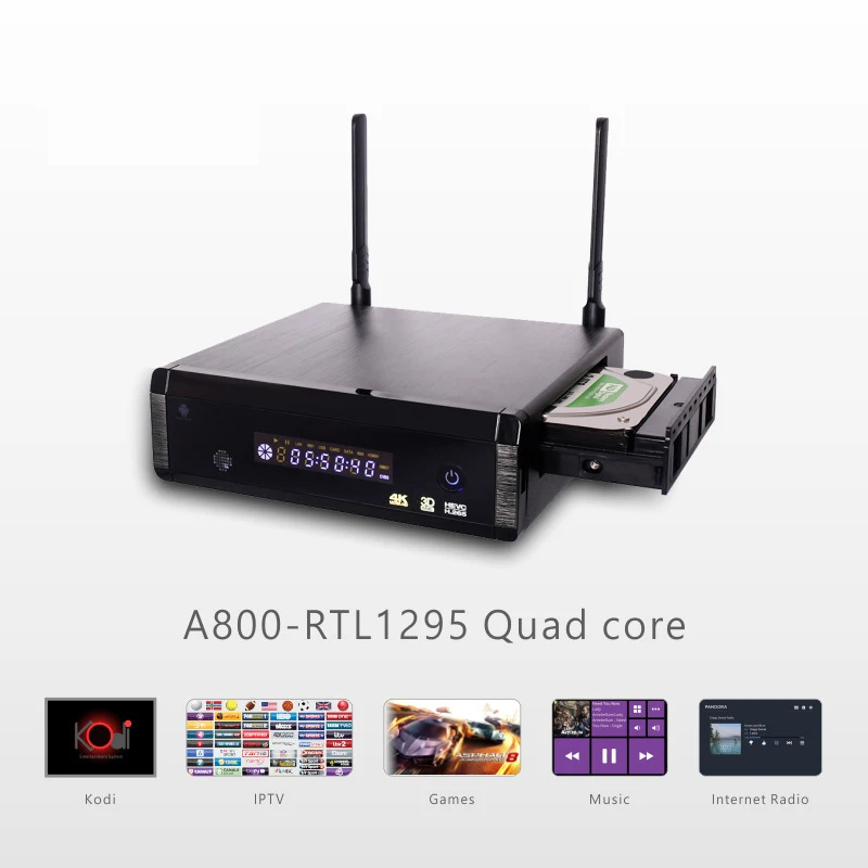 A800 Android 6,0 Smart tv BOX 2 Гб DDR4 16 Гб Realtek RTD1295 Android телеприставка 2,4G 5G двойная поддержка wifi youtube VS Zidoo X9S