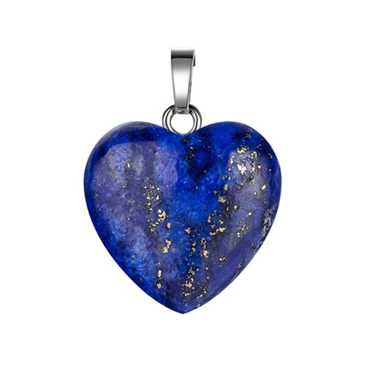 Lapis Lazuli SEVENSTONE Рейки Исцеление натуральный камень любовь сердце кулон ожерелье трендовые подвески для ангела Женские Ювелирные изделия Подарки для девушки - Окраска металла: Lapis Lazuli