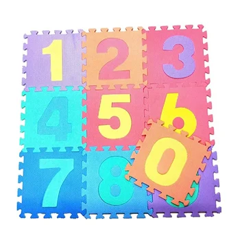 

10PCS 0-9 Digital Foam Puzzle Floor Mat Safety Crawling Mat Toy Painting Anti-Fall, Anti-Cold, Environmental Protection