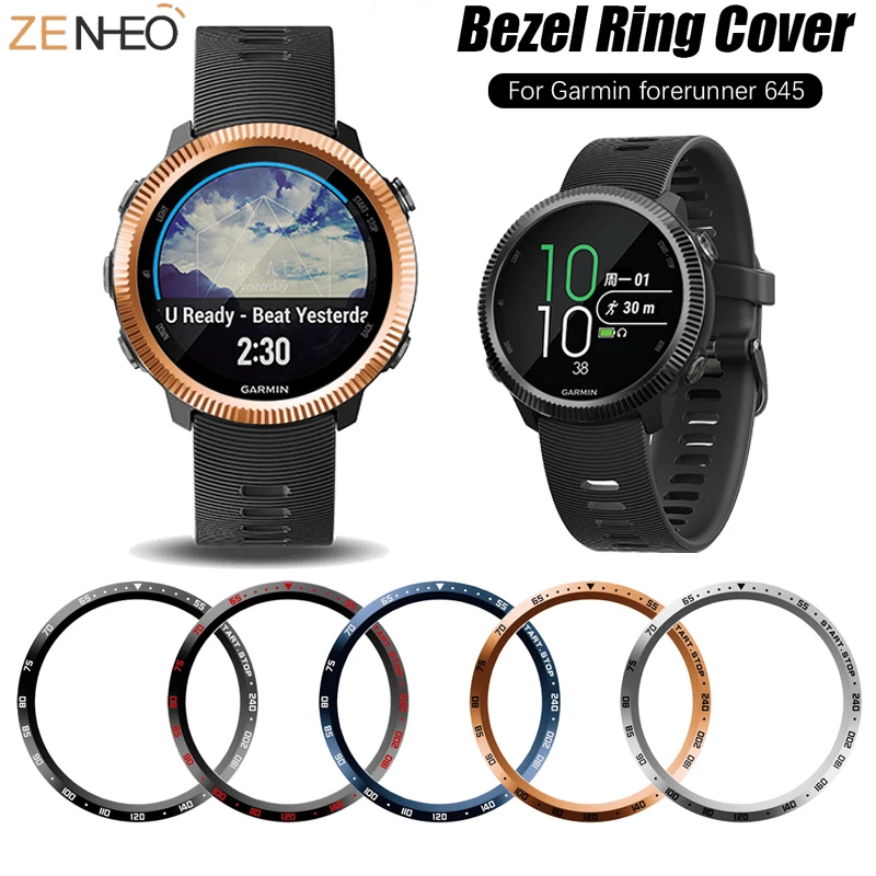 Metal Style Ring Frame for Garmin Forerunner 645/645 Music Bezel Styling Case Cover Stainless Steel Protection | Наручные часы