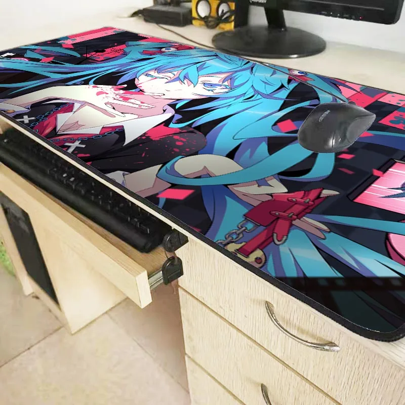 Mairuige аниме Hatsune Miku Girl большой 900x40/700x300/600x300 мм резиновый коврик для мыши Компьютерная игра планшет коврик для мыши с блокировкой края