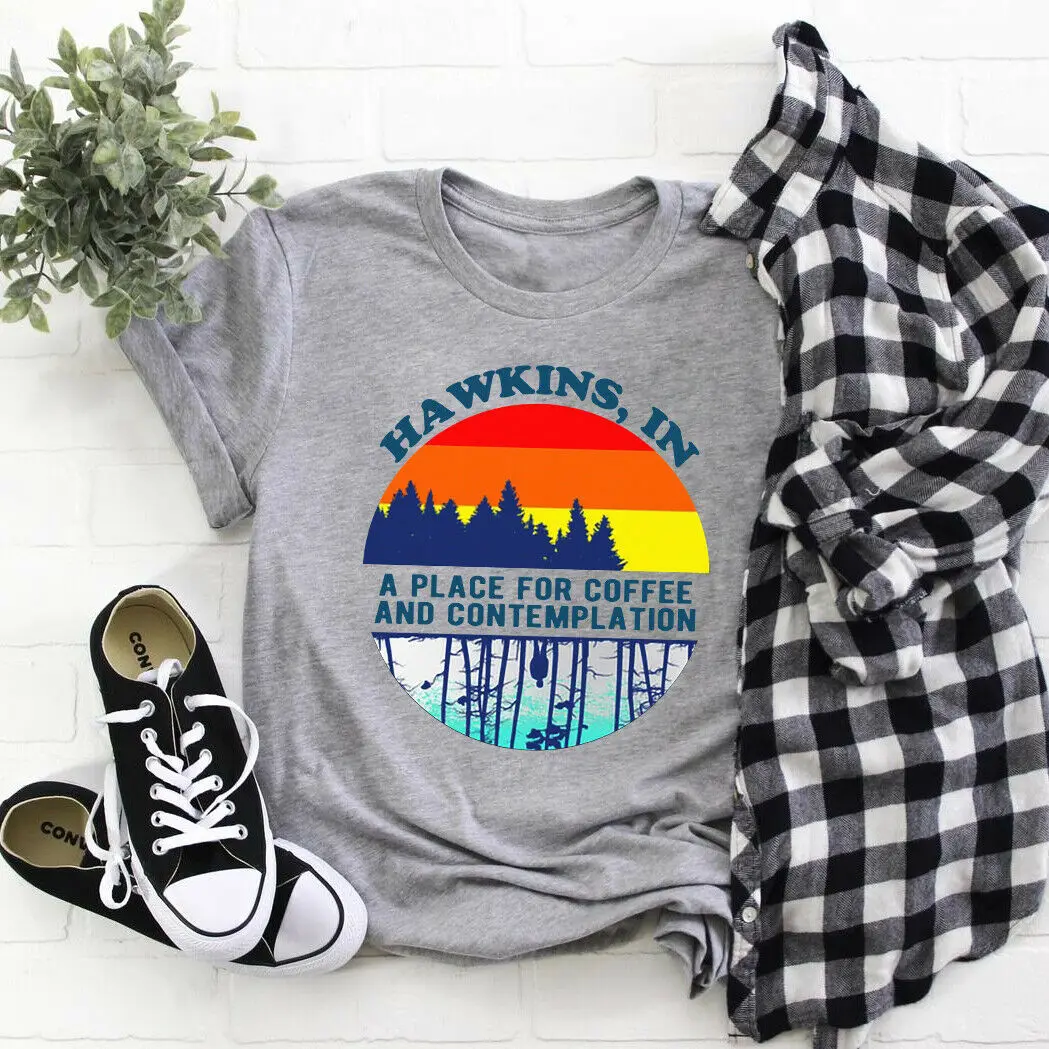 

Stranger Things Hawkins, Indiana Unisex T Shirt New Cool Tee Shirt