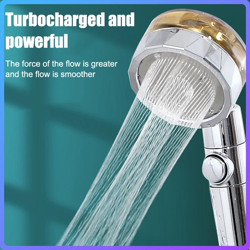 Water Saving Helix Shower Filter Whirlpool Shower Tropical Shower Head  Turbofan Showerhead Spa Golden Pressure Pp Cotton Filter - Shower Head -  AliExpress