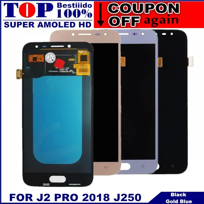 После тестирования j250 дисплей подходит для samsung Galaxy J2 pro J250 J250F J250H J250M lcd сенсорный экран дигитайзер компонент