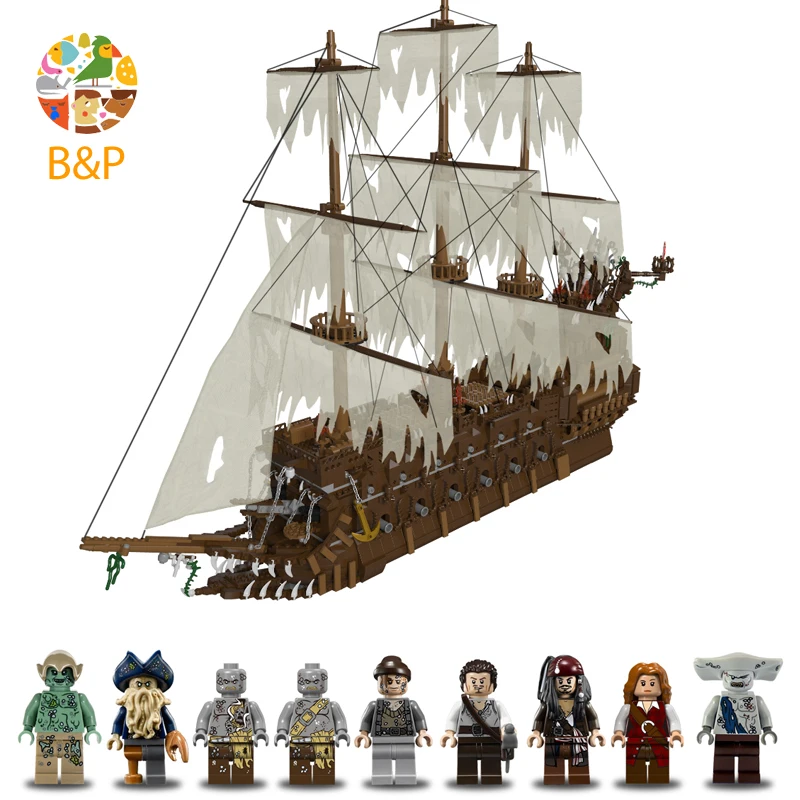 

16016 Movie Series Caribbean Pirates Ship Netherlands Flying Boat Set Building Blocks Bricks Toy