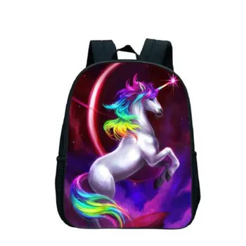 

Funny Unicorn Toddler Kids 12 Inch School Knapsack Preschool Children Bag Kawaii Travel Backpack Kids Mini Book Mochilas