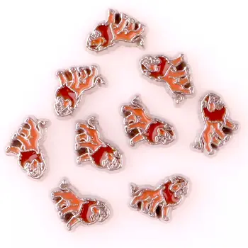 

20Pcs/lot Lion Floating Locket Charms Making Metal Fit For Memory Locket Jewelry Accessories