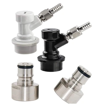 

Ball Lock Keg Coupler Adapter Ball Lock Quick Disconnect Conversion Kit Keg Coupler 5/8 Thread Stainless Steel Gas & Liquid Post