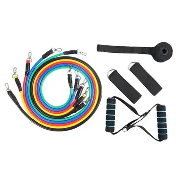 

11Pcs/Set Resistance Bands Set Yoga Exercise Fitness Rubber Tubes Band Stretch Training Home Workout Elastic Pull Rope Expander