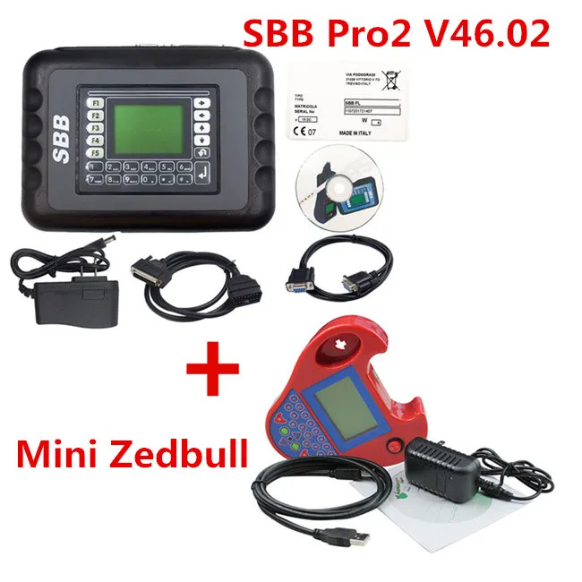 SBB Pro2 программатор ключей SBB Pro 2 V48.88 V48.99 v48.02+ Mini Zedbull авто ключ производитель Поддержка автомобилей до года SBB V48.99 V48.88 - Цвет: SBB 46.02 Zedbull