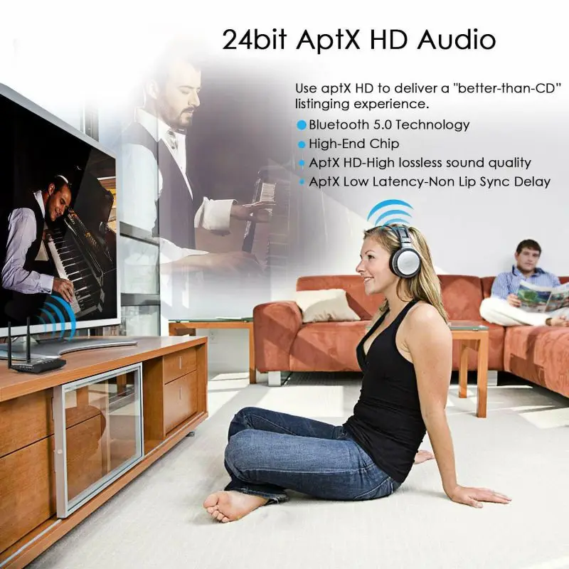 2 в 1 Bluetooth приемник передатчик Bluetooth 5,0 музыкальный аудио адаптер с 3,5 мм USB RCA кабели