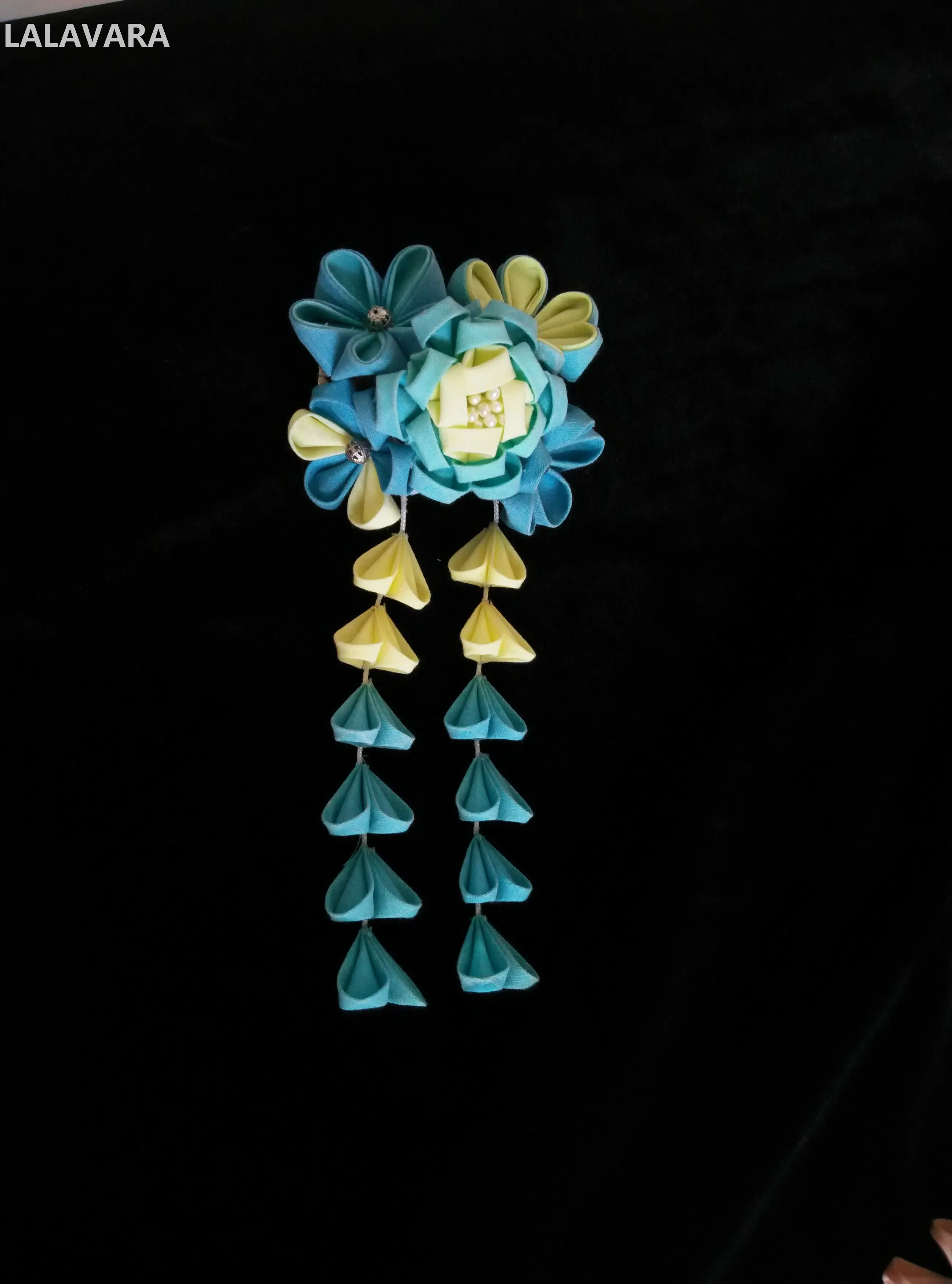 LALAVARA на заказ японские Kanzashi Женские кимоно шпильки для волос Свадебные традиционные аксессуары для волос