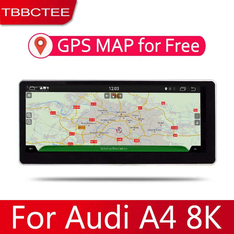 Cheap 2din Car multimedia Android Autoradio Car Radio GPS player For Audi A4 8K 2009~2015 Bluetooth WiFi Mirror link Navi 3