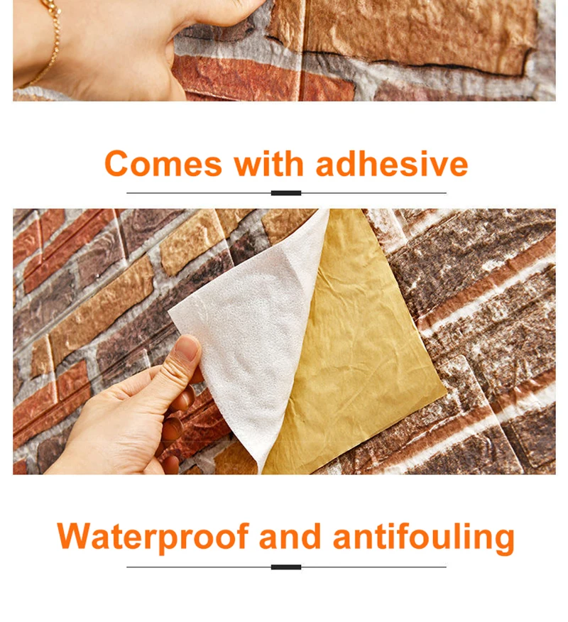 Adesivo de parede 3D, Sala Mural, Quarto decorativo, 10pcs