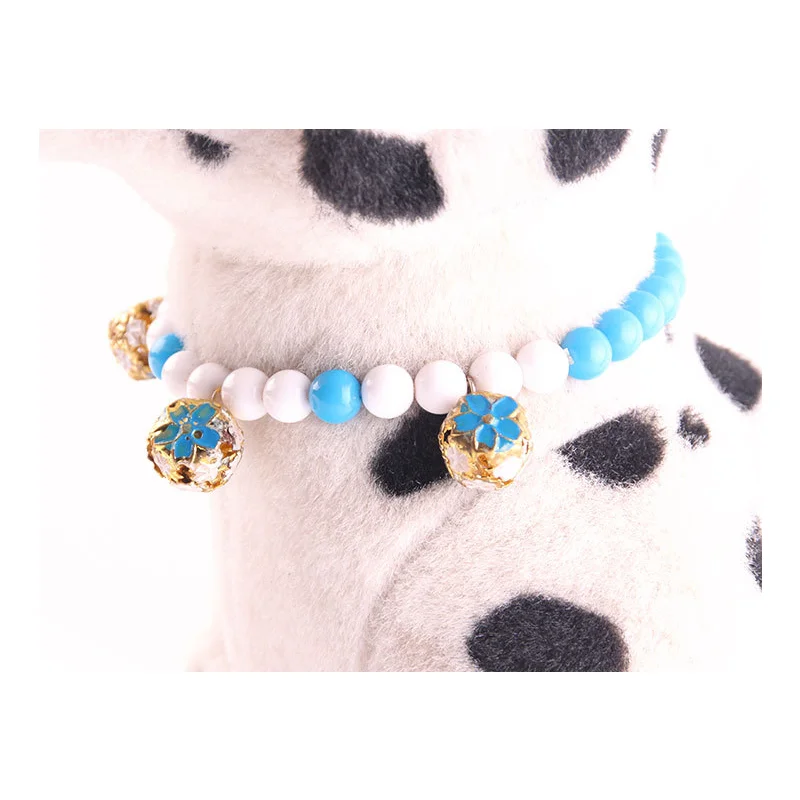 Ошейник для питомца кошки собаки щенка колокольчик разноцветное ювелирное