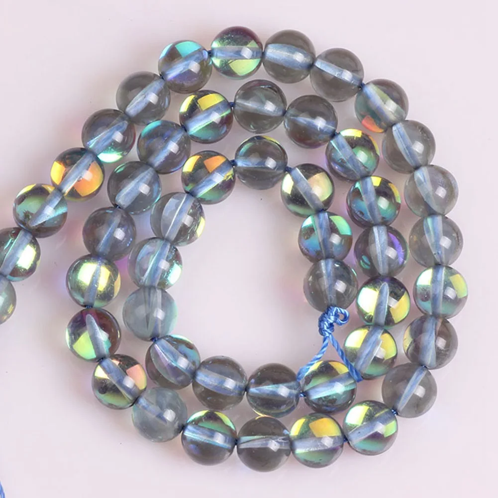 BL4648H04 Shinny Crystal Moonstone Bracelets Multicolor Matte Glossy Shining Stone Beaded Charm Bracelet Handmade Wristband Gifts Jewelry - Окраска металла: BL4648H04 Shinny