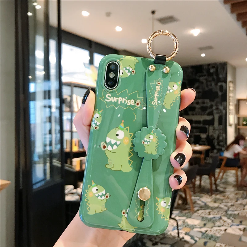 Милые чехлы с динозавром авокадо для huawei P20 P30 Mate20 Pro, ремешок на запястье, задняя крышка, мягкий чехол для Honor 20 Pro Nova 3 3i 4 5Pro